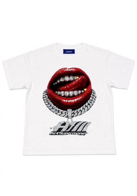 T-shirt con strass ARTSUPERMONEY KIDS | SMJTS04959WH